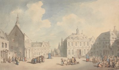 Ansicht des Marktplatzes in Jülich in Westfalen von Thomas Rowlandson